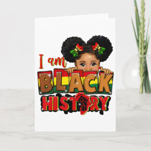 Ich bin Black History Girl Blm Black History Month Karte