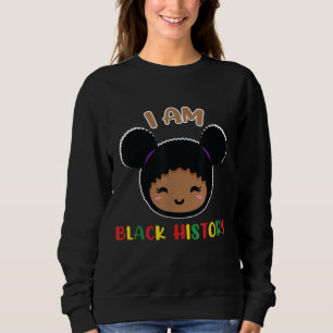 Ich bin Black History Little Girl Afro Liebe Afric Sweatshirt