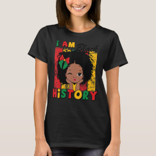 Ich bin Black History Little Girl Afro Liebe Afric T-Shirt