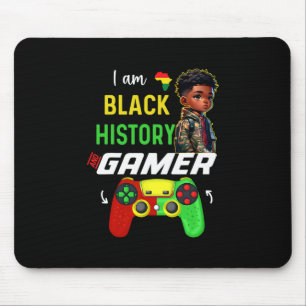 Ich bin Black History Month Gamer Afroamerikanisch Mousepad