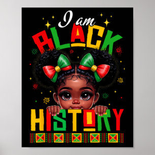 Ich bin Black History Month Shirts für Kinder Mädc Poster