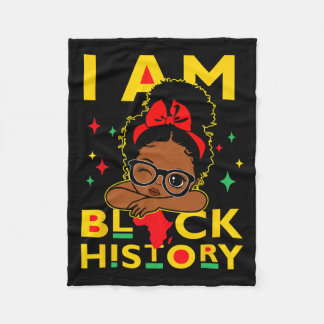 Ich bin Black History Shirt für Kinder, die schwar Fleecedecke