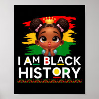 Ich bin Black History Shirt für Kinder Girl Black