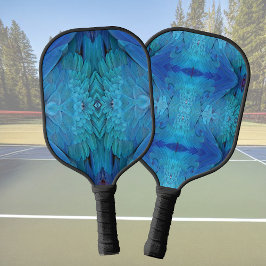 Ich bin blau - Papageienfedern, Tierdruck Pickleball Schläger