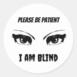 Ich bin Blind Runder Aufkleber