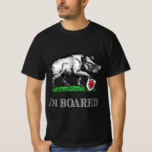 Ich bin Boared Vintag Wild Boar Zeichnend #4C Whit T-Shirt