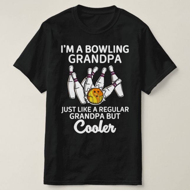 Ich bin Bowling Opa T-Shirt (Design vorne)