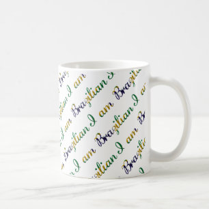 Ich bin brasilianisches Country Pride Typografy Pa Kaffeetasse