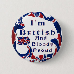 Ich bin britisches und blutiges stolzes button
