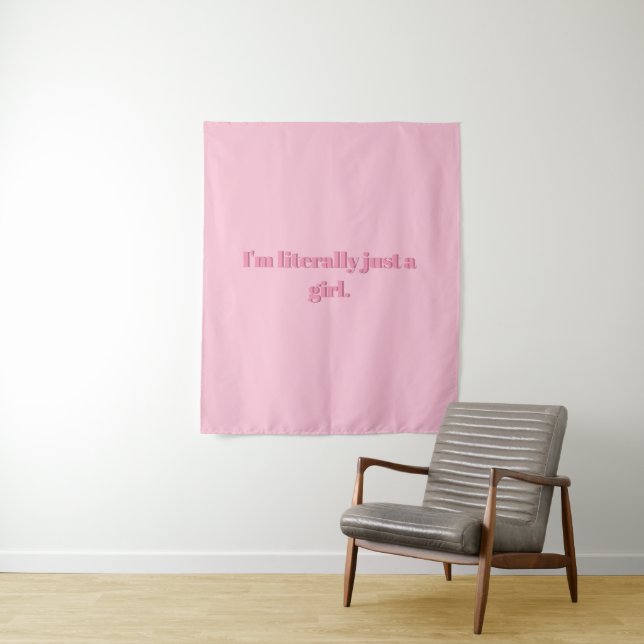 Ich bin buchstäblich nur ein Mädchen Poster Wandteppich (Beispiel)