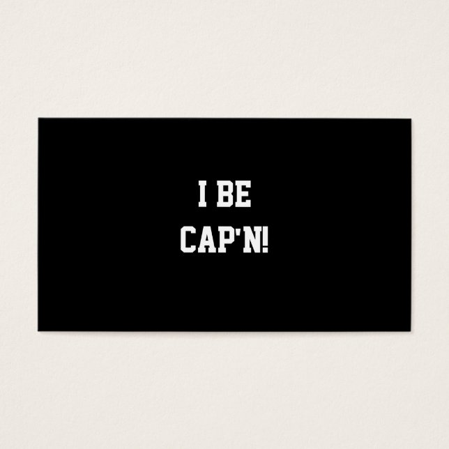 Ich bin Cap'n. Schwarz und Weiß. (Vorderseite)