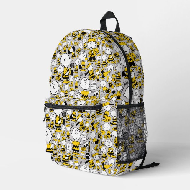 Ich bin Charlie Brown Pattern Bedruckter Rucksack (Rückseitige Ecke Rechts)
