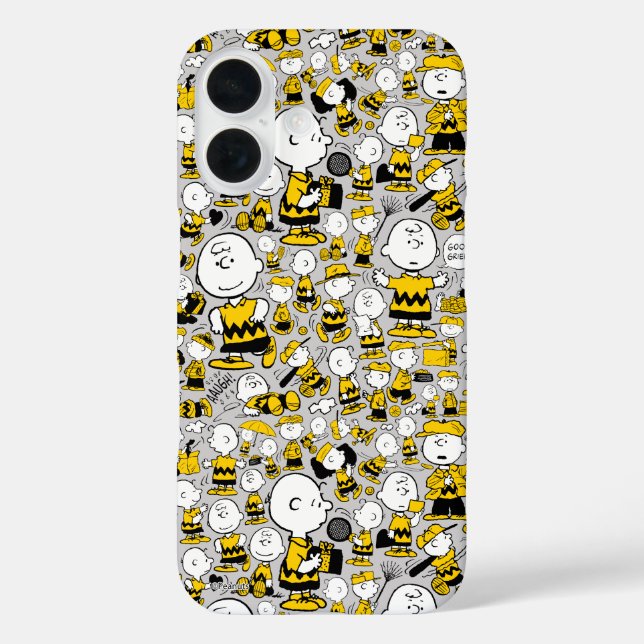 Ich bin Charlie Brown Pattern iPhone 16 Hülle (Rückseite)