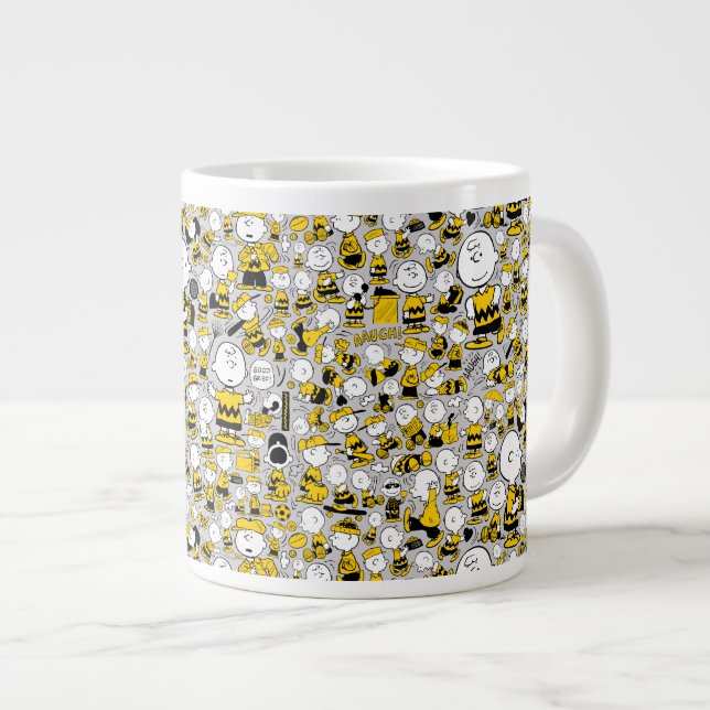 Ich bin Charlie Brown Pattern Jumbo-Tasse (Vorderseite Rechts)