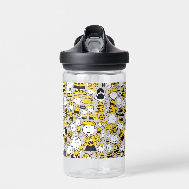 Ich bin Charlie Brown Pattern Trinkflasche (Vorne)