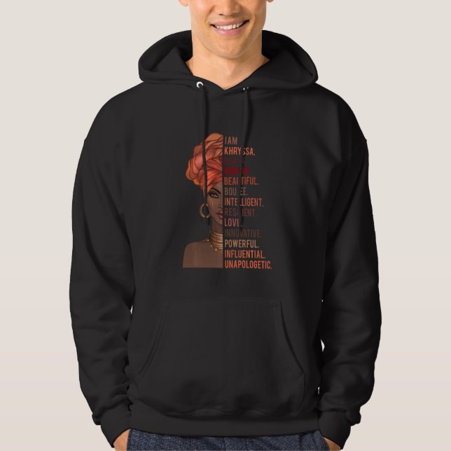 Ich bin Chryssa Schwarze Frau Geschichte Monat 202 Hoodie (Vorderseite)