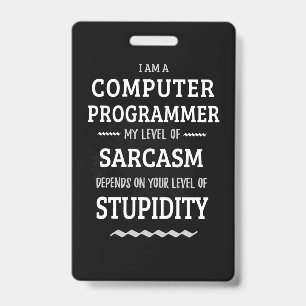 Ich bin Computerprogrammiererin Ausweis