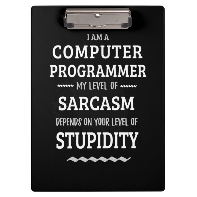 Ich bin Computerprogrammiererin Klemmbrett (Vorderseite)