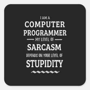 Ich bin Computerprogrammiererin Quadratischer Aufkleber