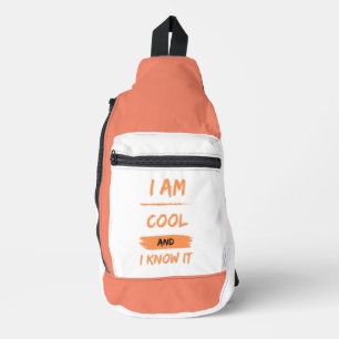 Ich bin cool und weiß es crossbody bag