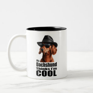 Ich bin Coole Dackel Zweifarbige Tasse