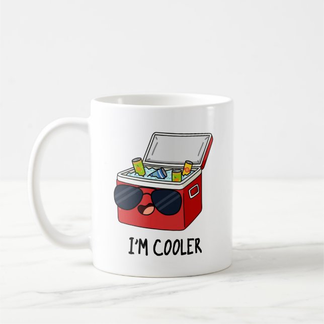 Ich bin Cooler Funny Ice Cooler Box Pun Kaffeetasse (Links)