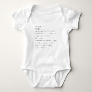 "Ich bin cooles" HTML-Kodierungs-T-Shirt Baby Strampler