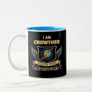 Ich bin CROWTHER, was ist dein Superheldenstück? Zweifarbige Tasse