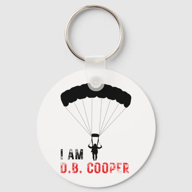 Ich BIN D.B. Cooper Schlüsselanhänger (Vorderseite)