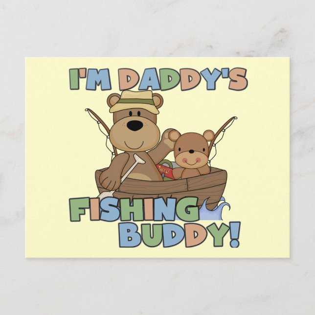 Ich bin Daddy's Fishing Buddy T - Shirt und Gesche Postkarte (Vorderseite)