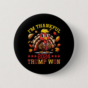 Ich bin dankbar 2024 Trump gewinnt Erntedank Patri Button