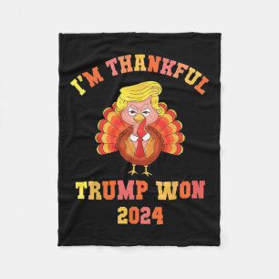 Ich bin dankbar, dass Trump 2024 den Erntedank Tür Fleecedecke