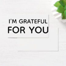 Ich bin dankbar für Ihre Schwarz-weiße Geschenkkar