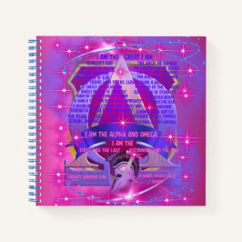 Ich bin das Alpha- und das Omega-SpiralNotebook Notizbuch