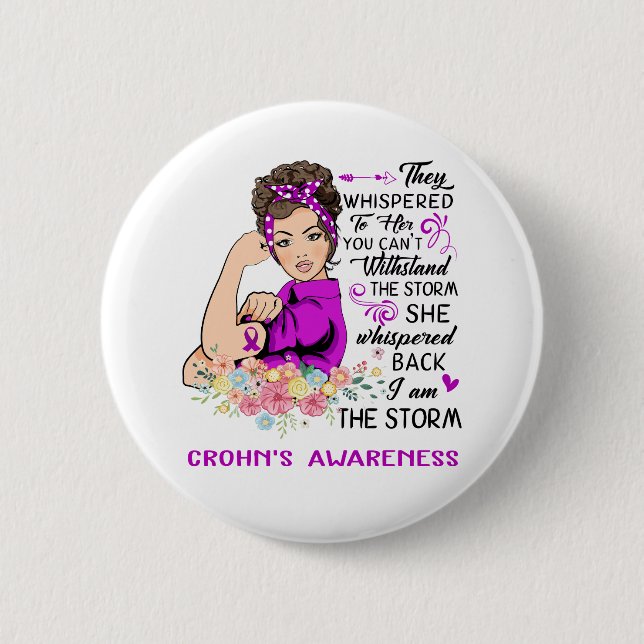 Ich bin das Bewusstsein für den Sturm CROHN Button (Vorderseite)