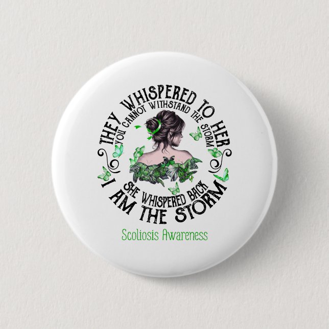 Ich bin das Bewusstsein für die Stormscholiose Button (Vorderseite)