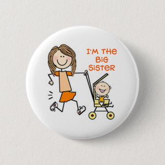 Ich bin das Big Sister Strichmännchen Button