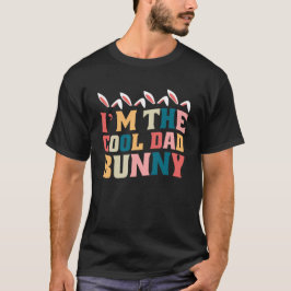 Ich bin das Cool Dad Bunny Oster Tag Retro Wavy T-Shirt