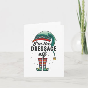Ich bin das Dressage-Elf-Weihnachtsgeschenk Xmas Karte