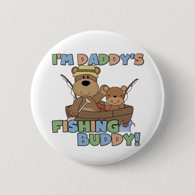 Ich bin das Fischen-Freund-T - Shirts und Button (Vorderseite)