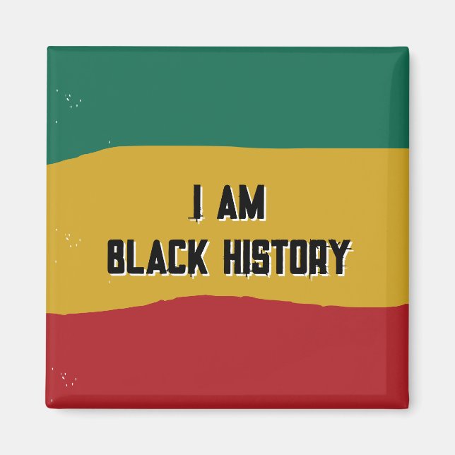 Ich bin das Flag Magnet für schwarze Geschichte (Vorne)