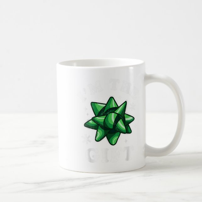 Ich bin das Geschenk - Funny Ugly Weihnachts-Sweat Kaffeetasse (Rechts)