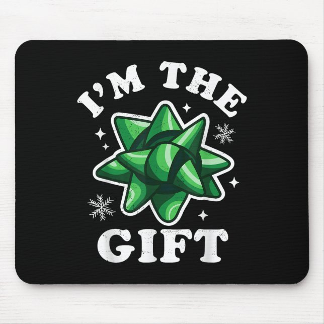 Ich bin das Geschenk - Funny Ugly Weihnachts-Sweat Mousepad (Vorne)