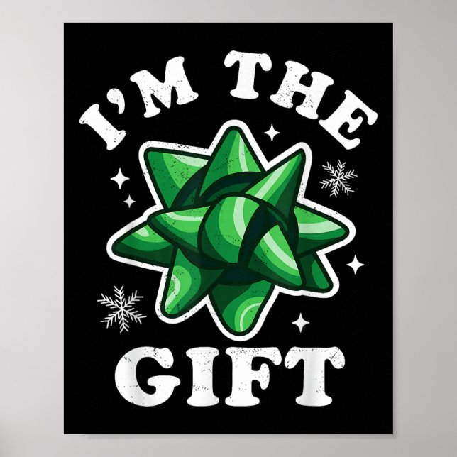 Ich bin das Geschenk - Funny Ugly Weihnachts-Sweat Poster (Vorne)