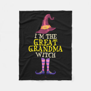 Ich bin das großartige Hexenkostüm der Oma Hallowe Fleecedecke