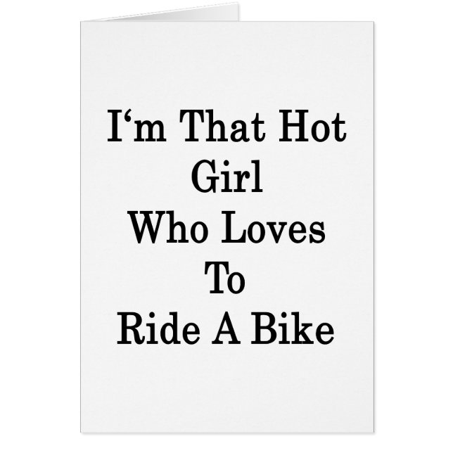 Ich bin das heiße Mädchen, das Lieben hat, Fahrrad (Vorne)