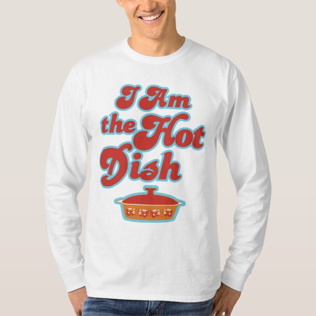 ICH BIN das Hotdish lustige Minnesota lange Sleve T-Shirt (Vorderseite)