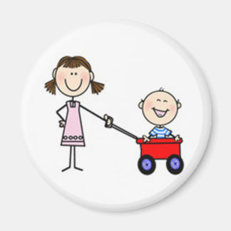 Ich bin das kleine Bruder-Strichmännchen Magnet