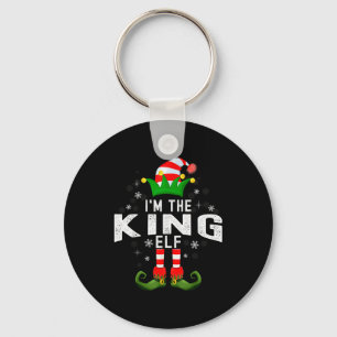 Ich bin das König-Elfen-Weihnachtsfamilie-Pyjama-K Schlüsselanhänger