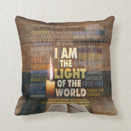 Ich bin das Licht der Welt - John 8:12 Kissen